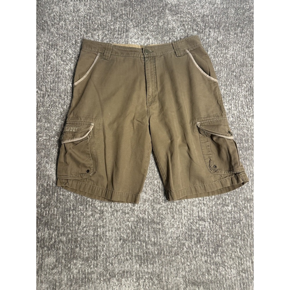 Vintage Timberland Cargo Shorts Mens 36 Brown Y2k Workwear Skater Khaki Loose